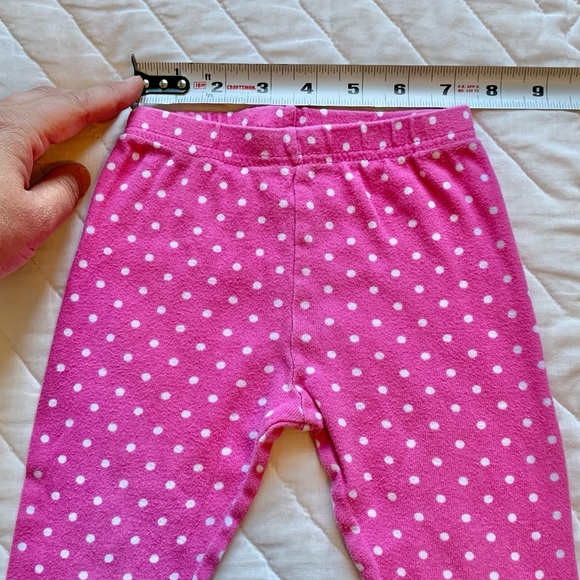 Disney Daisy Duck Pink White Polka Dot Hearts Snug Fitting 2 Piece Pajamas 3T - Picture 9 of 10